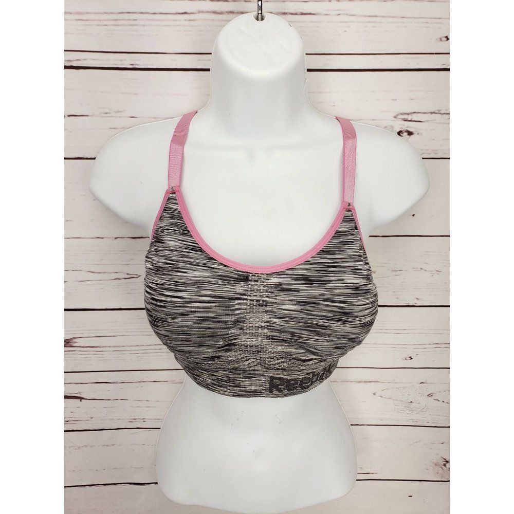 Reebok Heather‎ Black White Pink TRim Size S/M Sports